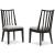 Galliden Upholstered Dining Side Chair | Black Wood Finish
