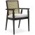 Galliden Upholstered Dining Arm Chair | Black Wood Finish