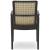 Galliden Upholstered Dining Arm Chair | Black Wood Finish