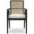 Galliden Upholstered Dining Arm Chair | Black Wood Finish