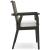Galliden Upholstered Dining Arm Chair | Black Wood Finish