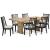 Galliden Upholstered Dining Side Chair | Black Wood Finish