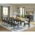 Galliden Upholstered Dining Side Chair | Black Wood Finish