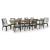 Galliden Upholstered Dining Side Chair | Black Wood Finish