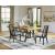 Galliden Upholstered Dining Side Chair | Black Wood Finish