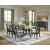 Galliden Upholstered Dining Side Chair | Black Wood Finish