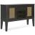 Galliden Wood Dining Room Server - Black Sideboard with Wine Rack