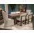 Radkin Rectangular Wood Dining Table - Burnished Brown Reeded Base