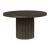 Radkin Round Wood Dining Table - Burnished Brown Reeded Base