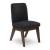 Dilenno Upholstered Dining Side Chair | Dark Brown Wood Finish