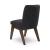 Dilenno Upholstered Dining Side Chair | Dark Brown Wood Finish