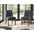 Dilenno Upholstered Dining Side Chair | Dark Brown Wood Finish