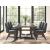 Dilenno Upholstered Dining Side Chair | Dark Brown Wood Finish