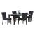 D8685 Faux Marble/Wood Rectangular Dining Room Set
