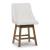 Cabalynn Whitewash Wood & Gray Upholstered Bar Height Stool