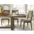 Cabalynn Upholstered Dining Side Chair | Oatmeal Fabric & Wood