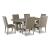 Chrestner Upholstered Dining Side Chair | Gray & Rustic Brown