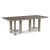 Chrestner Gray Rectangular Wood Dining Table | Double Pedestal