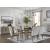Chrestner Gray Rectangular Wood Dining Table | Double Pedestal