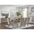 Chrestner Gray Rectangular Wood Dining Table | Double Pedestal