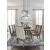 Chrestner Gray Rectangular Wood Dining Table | Double Pedestal