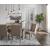 Chrestner Gray Rectangular Wood Dining Table | Double Pedestal