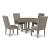 Chrestner Upholstered Dining Side Chair | Gray & Rustic Brown