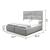 Da Vinci King Size Bed with Fabric Upholstery & LED Lighting
