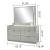 Da Vinci Wood Veneer Square Mirror with LED Lighting