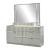 Da Vinci Wood Veneer Square Mirror with LED Lighting