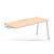 Round Melamine Office 2-Desk Workstation w/Left Hand Desks, Two-Cabinet Combinations & Single Height Open Shelf Units