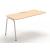 Round Melamine Workstation Single Desk for 1 Person w/Storage Cabinets, Composition 2