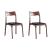 Moderno Leatherette Stackable Dining Chair, Set of 2