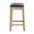 Elmo Bonded Leather Counter Stool with Weathered Smoke Legs