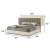 Stanley Queen Size Bed with Fabric Upholstered Headboard & LED Light