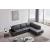 Decker Top Grain Leather Sectional with Storage Arm, Right Arm Chaise Facing