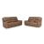 DeepWakes Leather/PVC Power Reclining Living Set