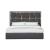 Degas Fabric Platform Bed w/Mirrored Trim