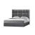 Degas Fabric Platform Bed w/Mirrored Trim