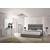 Degas Fabric Platform Bed w/Mirrored Trim