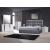 Degas Fabric Platform Bed w/Mirrored Trim