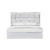 Degas Fabric Platform Queen Size Bed w/Mirrored Trim