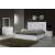Degas Fabric Platform Queen Size Bed w/Mirrored Trim