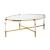 Denali Oval Tempered Glass Cocktail Table