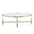 Denali Oval Tempered Glass Cocktail Table