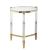 Denali Round Tempered Glass Lamp Table