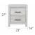 Denver 2-Drawer Wood Veneer Nightstand