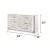 Desire Wood Double Dresser w/6 Drawers & LED Light