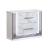 Desire Wood Nightstand w/2 Drawers & LED Light