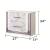 Desire Wood Nightstand w/2 Drawers & LED Light